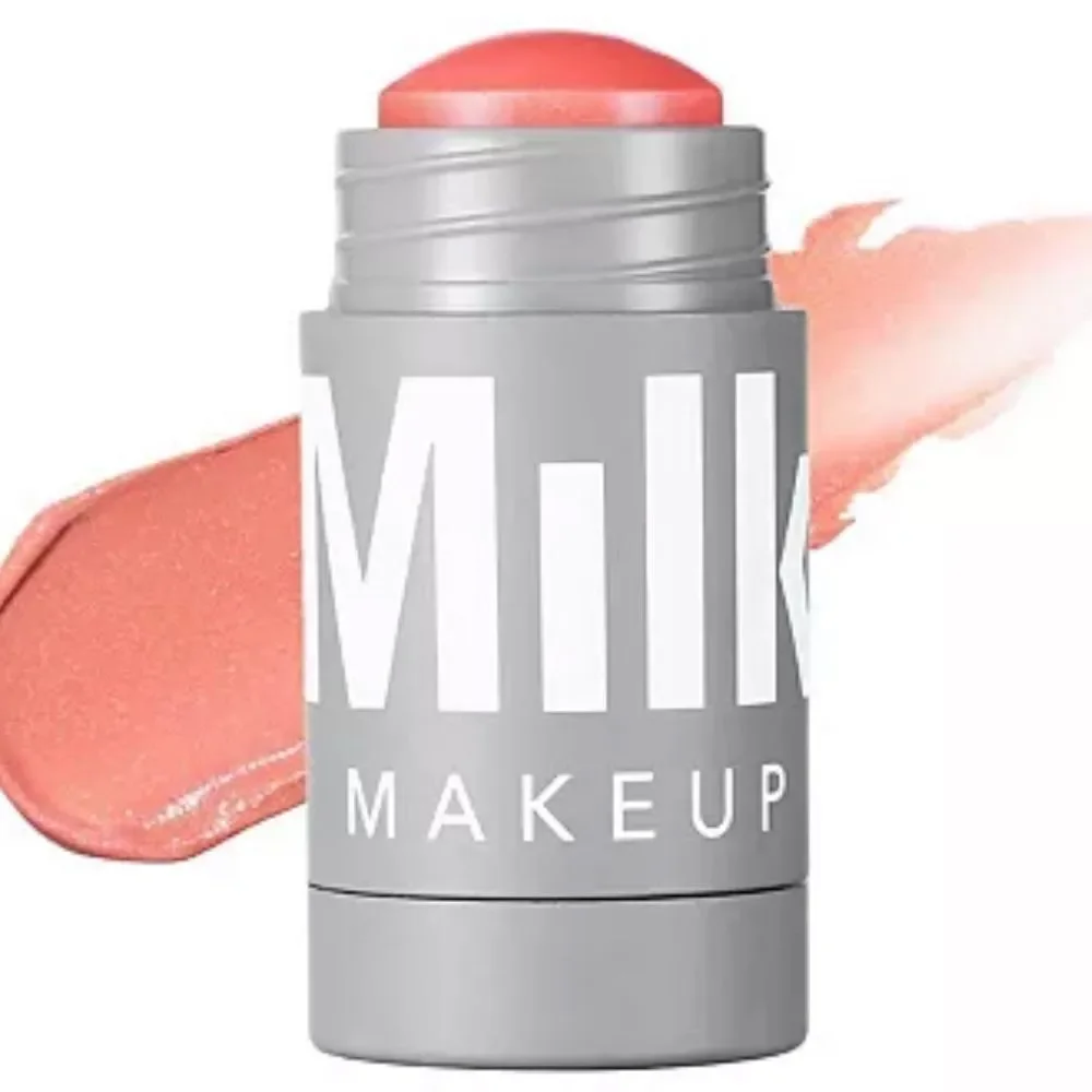 🌻 Milk Makeup PERK Coral w shimmer Lip + Cheek Cream Color New FullSz